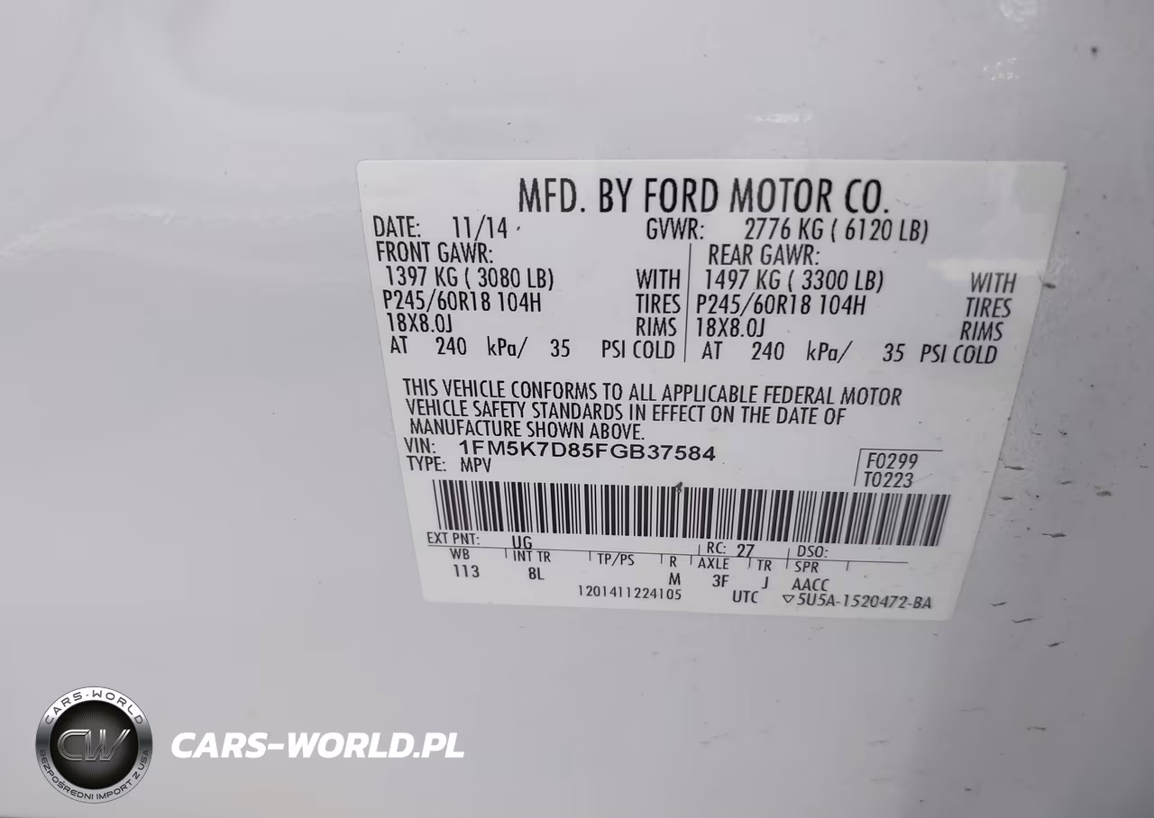 2015 Ford Explorer Xlt VIN:1FM5K7D85FGB37584 - 9