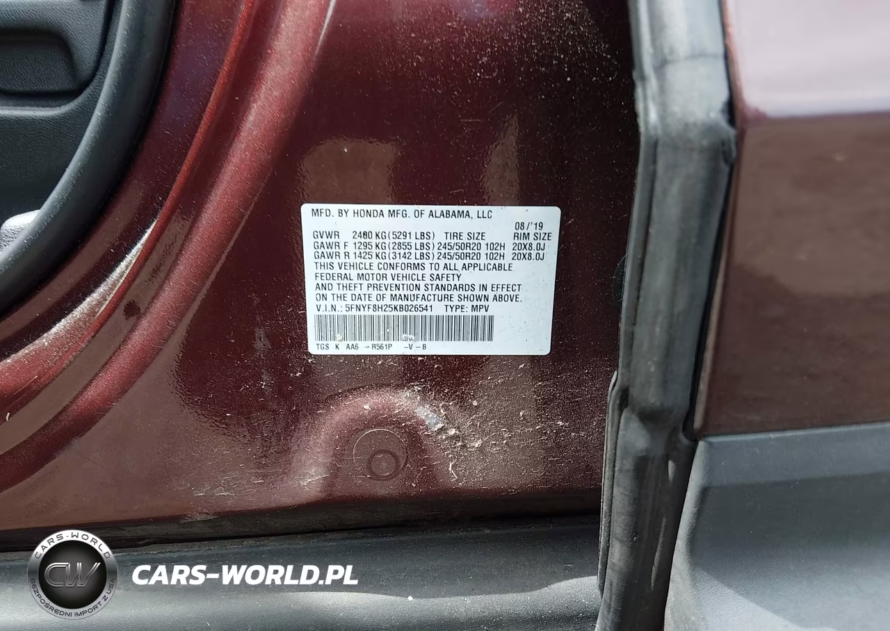 2019 Honda Passport Sport VIN:5FNYF8H25KB026541 - 8