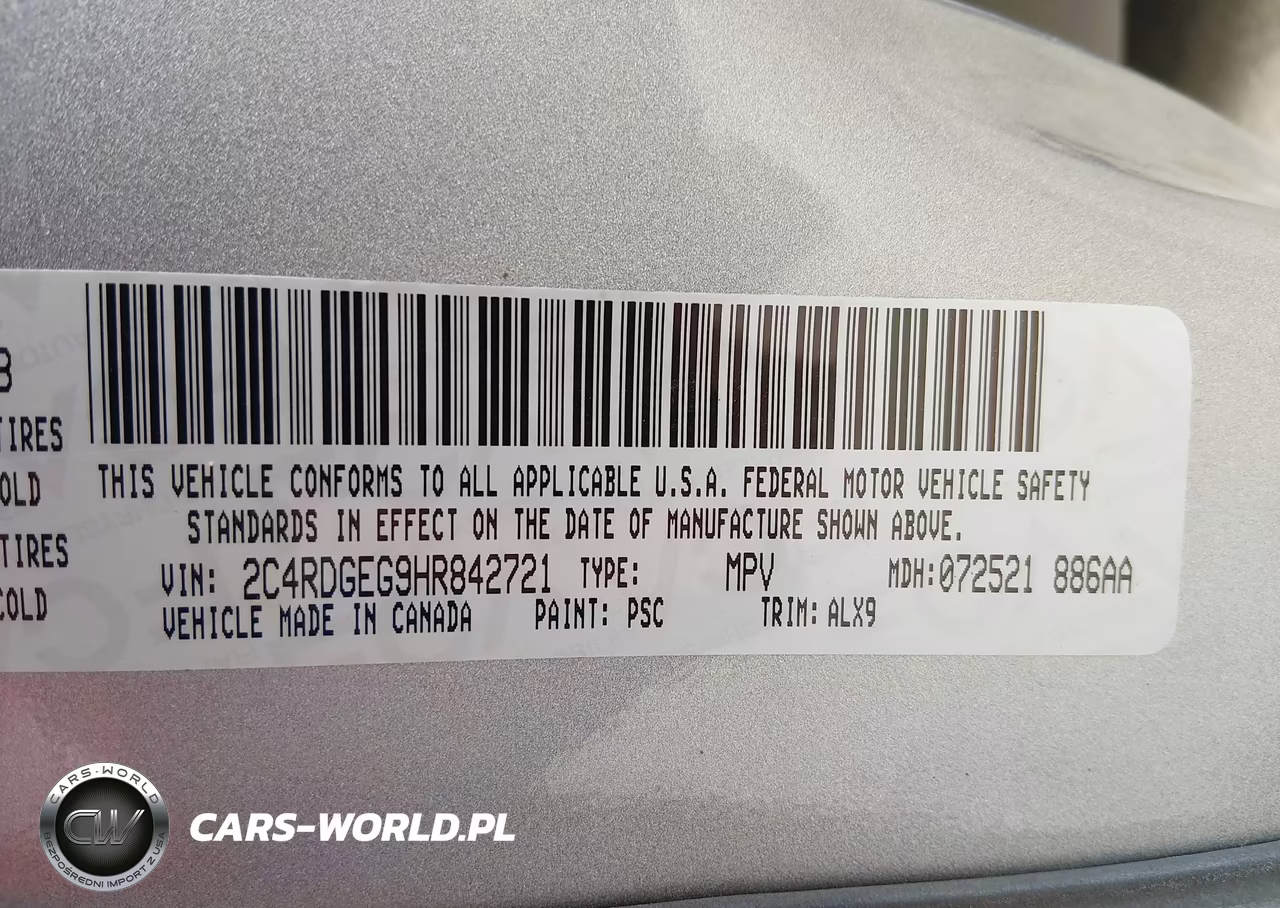 2017 Dodge Grand Caravan Gt VIN:2C4RDGEG9HR842721 - 9