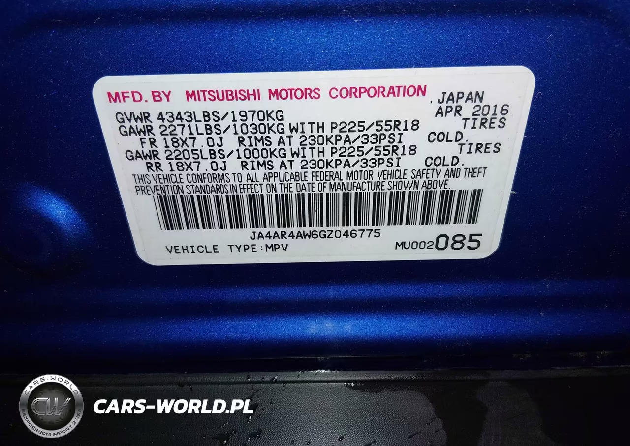 2016 Mitsubishi Outlander Sport 2.4 Sel VIN:JA4AR4AW6GZ046775 - 9