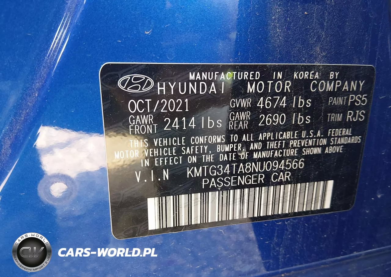 2022 Genesis G70 2.0T Rwd VIN:KMTG34TA8NU094566 - 9