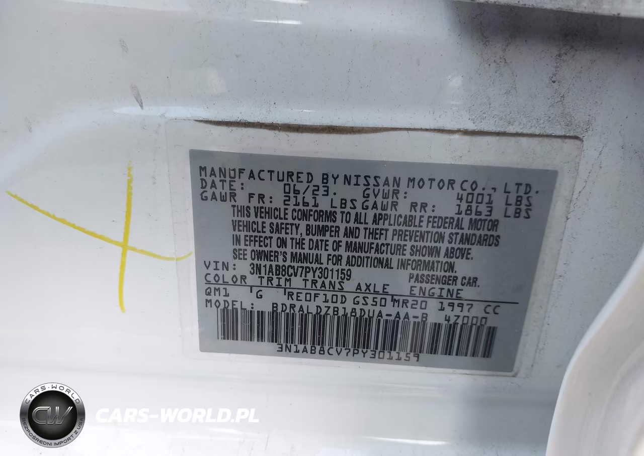 2023 Nissan Sentra Sv Xtronic Cvt VIN:3N1AB8CV7PY301159 - 9