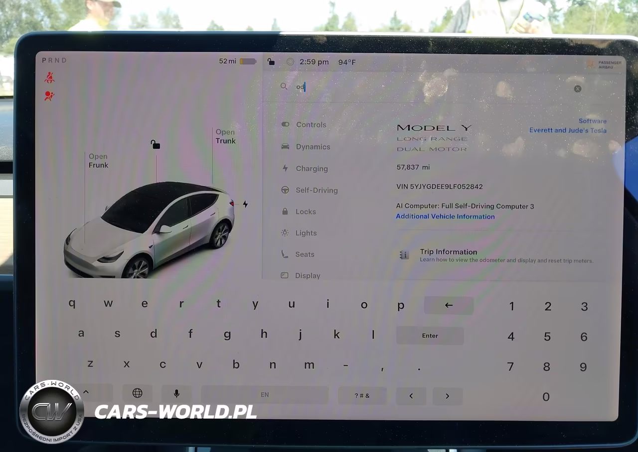 2020 Tesla Model Y Long Range Dual Motor All-Wheel Drive VIN:5YJYGDEE9LF052842 - 7