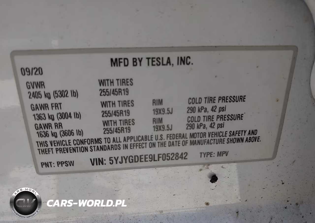 2020 Tesla Model Y Long Range Dual Motor All-Wheel Drive VIN:5YJYGDEE9LF052842 - 9