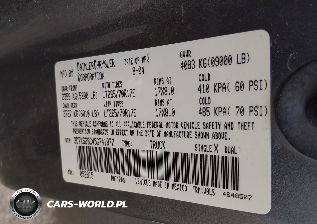 2005 Dodge Ram 2500 Slt-Laramie VIN:3D7KS28C45G741077 - 9