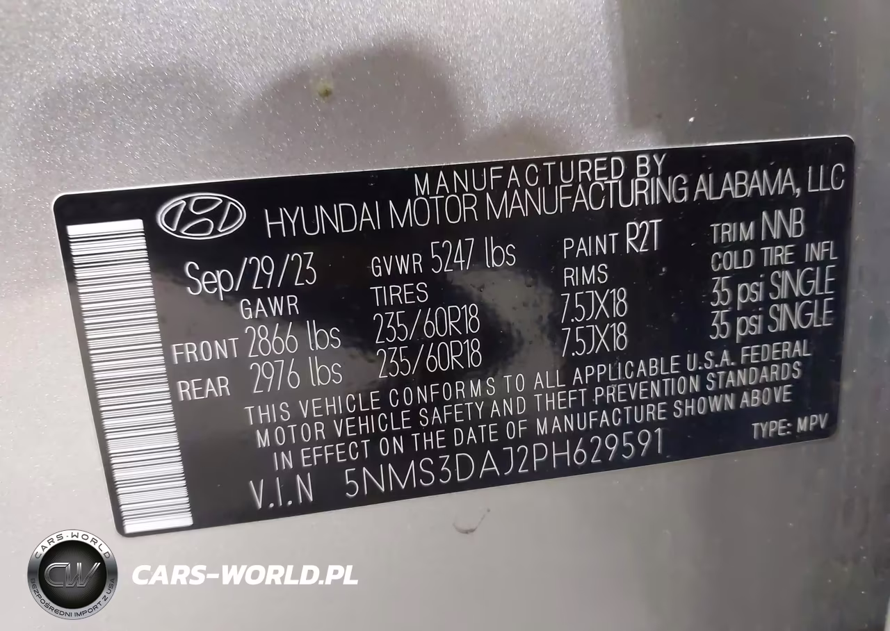 2023 Hyundai Santa Fe Sel VIN:5NMS3DAJ2PH629591 - 9