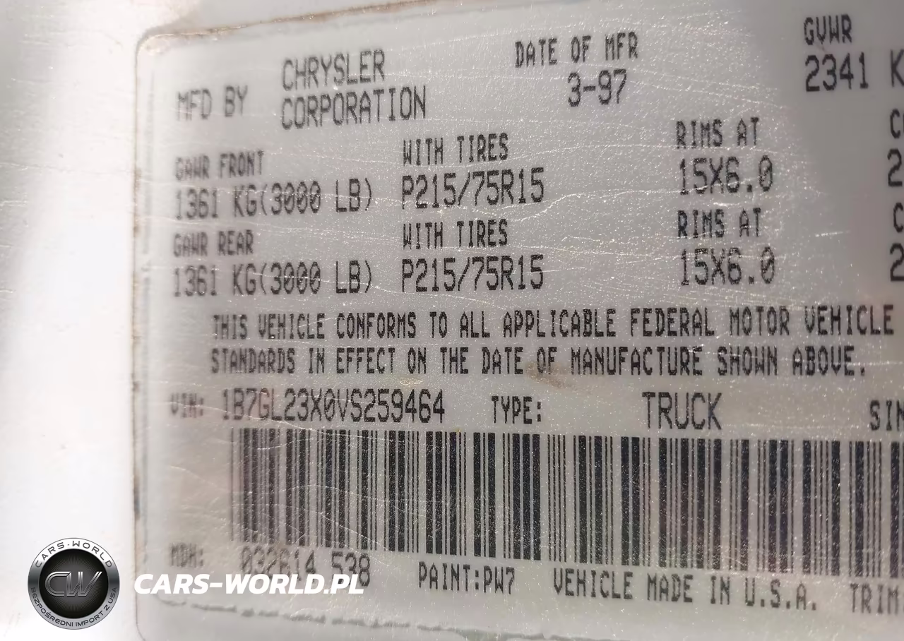 1997 Dodge Dakota Slt-Sport VIN:1B7GL23X0VS259464 - 9
