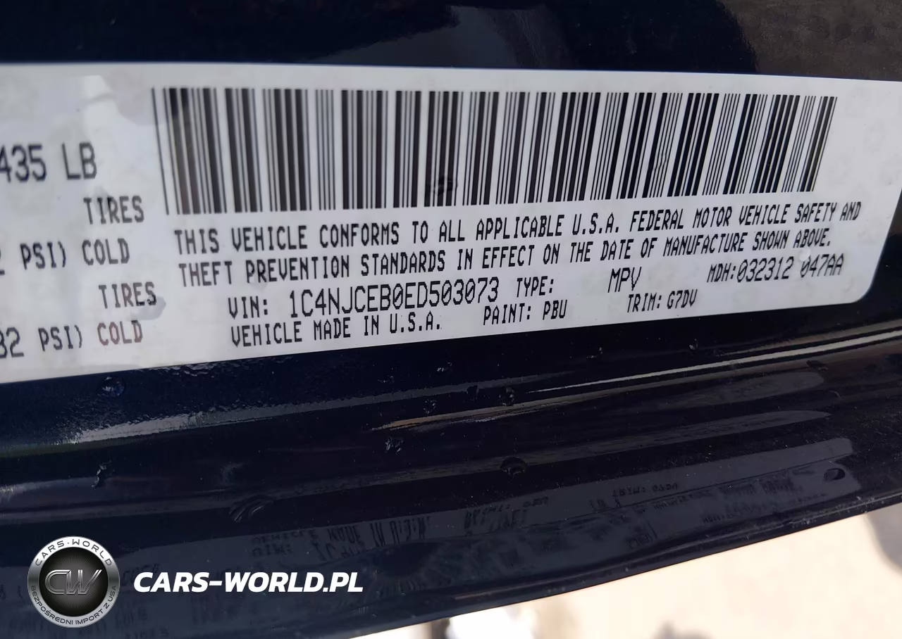 2014 Jeep Compass Latitude VIN:1C4NJCEB0ED503073 - 9