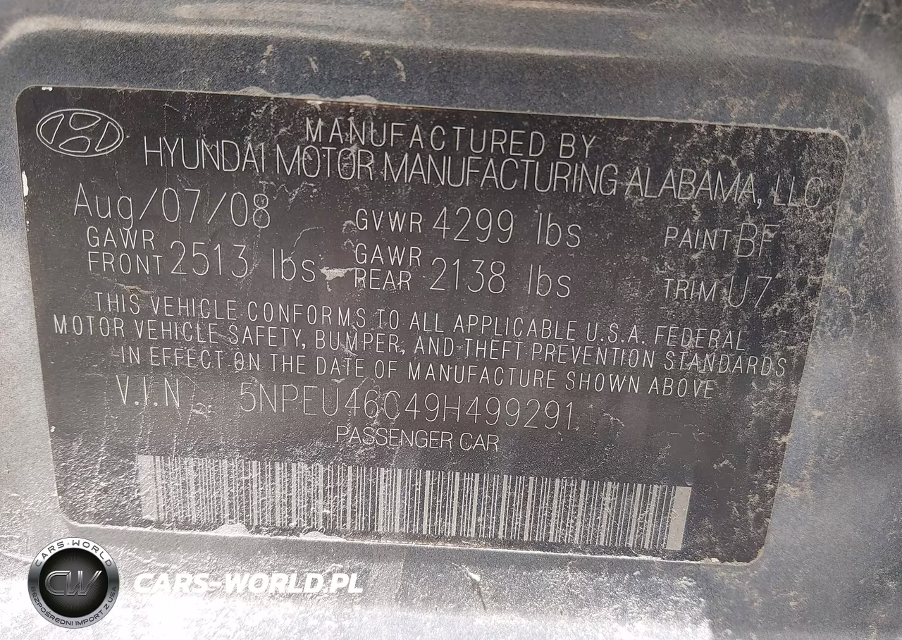 2009 Hyundai Sonata Se VIN:5NPEU46C49H499291 - 9