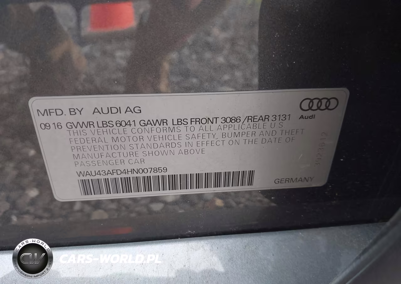 2017 Audi A8 L Sport VIN:WAU43AFD4HN007859 - 9