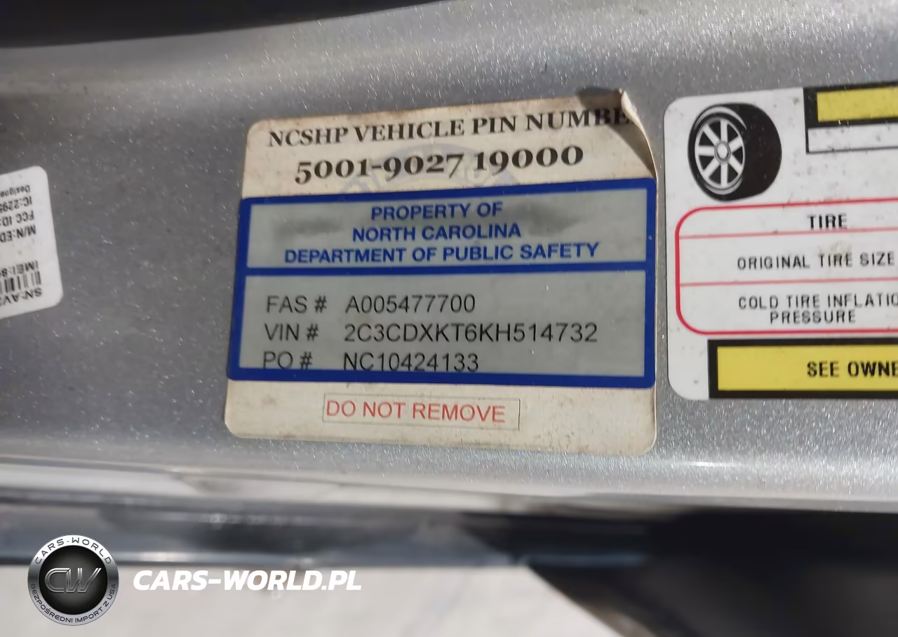 2019 Dodge Charger Police Awd VIN:2C3CDXKT6KH514732 - 9