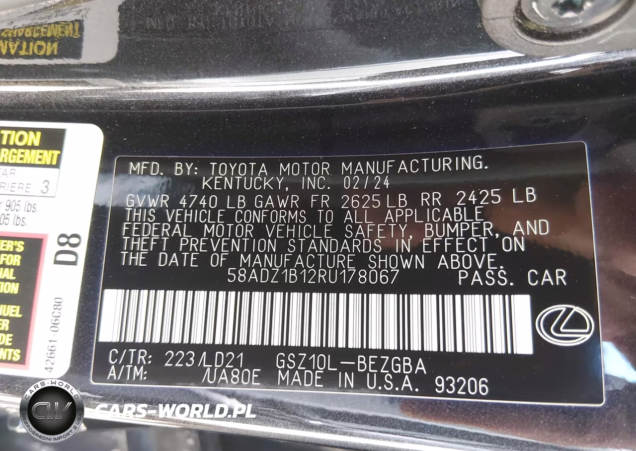2024 Lexus Es 350 VIN:58ADZ1B12RU178067 - 11