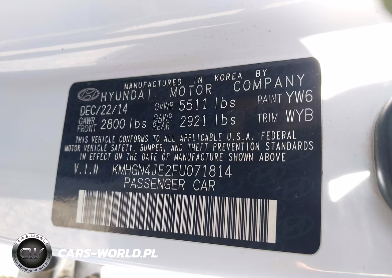 2015 Hyundai Genesis 3.8 VIN:KMHGN4JE2FU071814 - 9