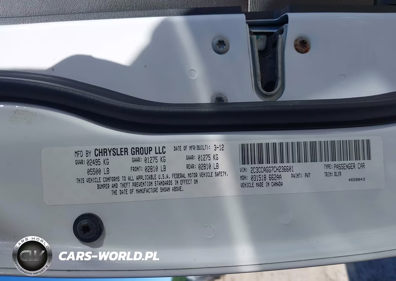 2012 Chrysler 300 S V6 VIN:2C3CCAGG7CH236601 - 9