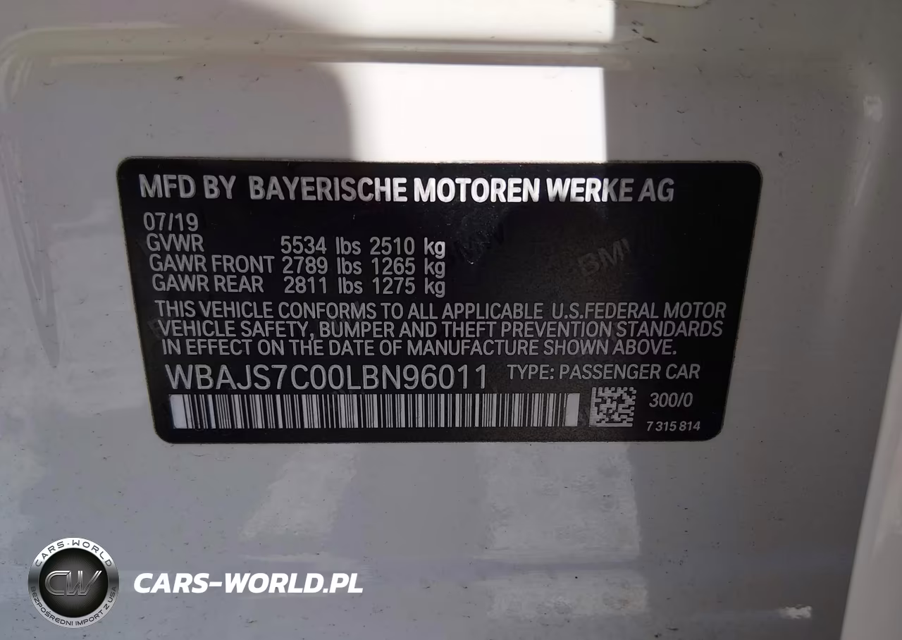 2020 BMW M550I xDrive VIN:WBAJS7C00LBN96011 - 9
