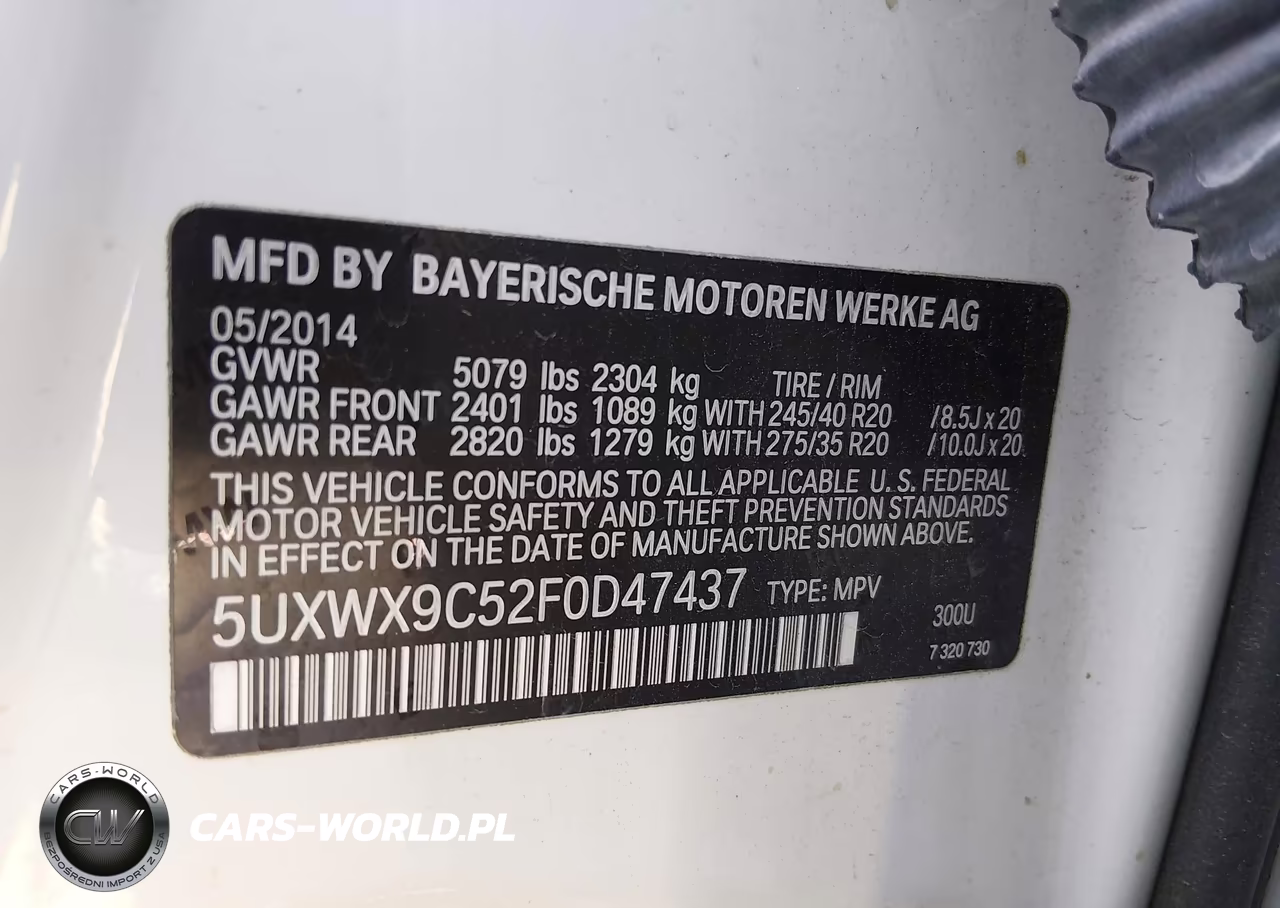 2015 BMW X3 xDrive28I VIN:5UXWX9C52F0D47437 - 9