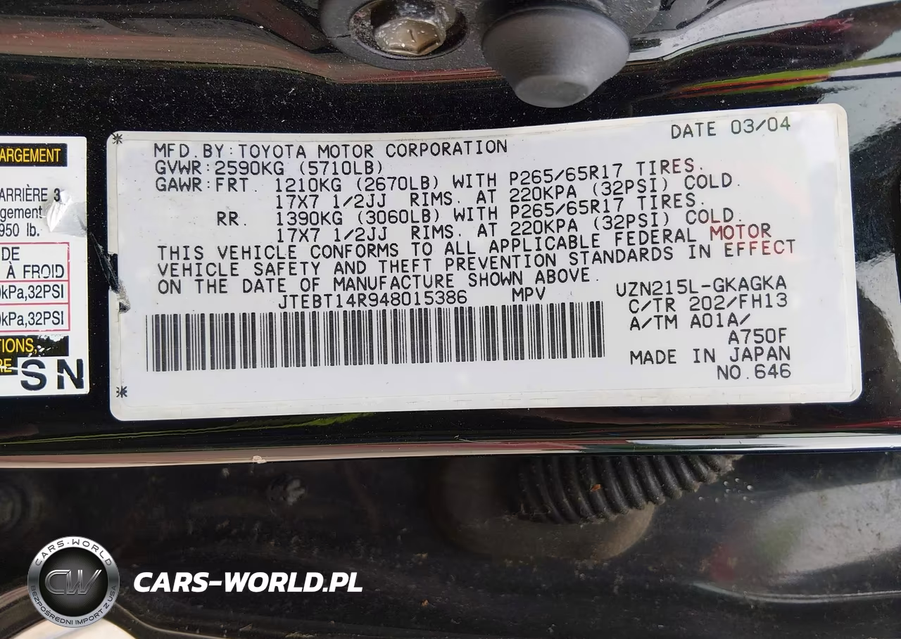 2004 Toyota 4Runner Sr5 Sport V8 VIN:JTEBT14R948015386 - 9