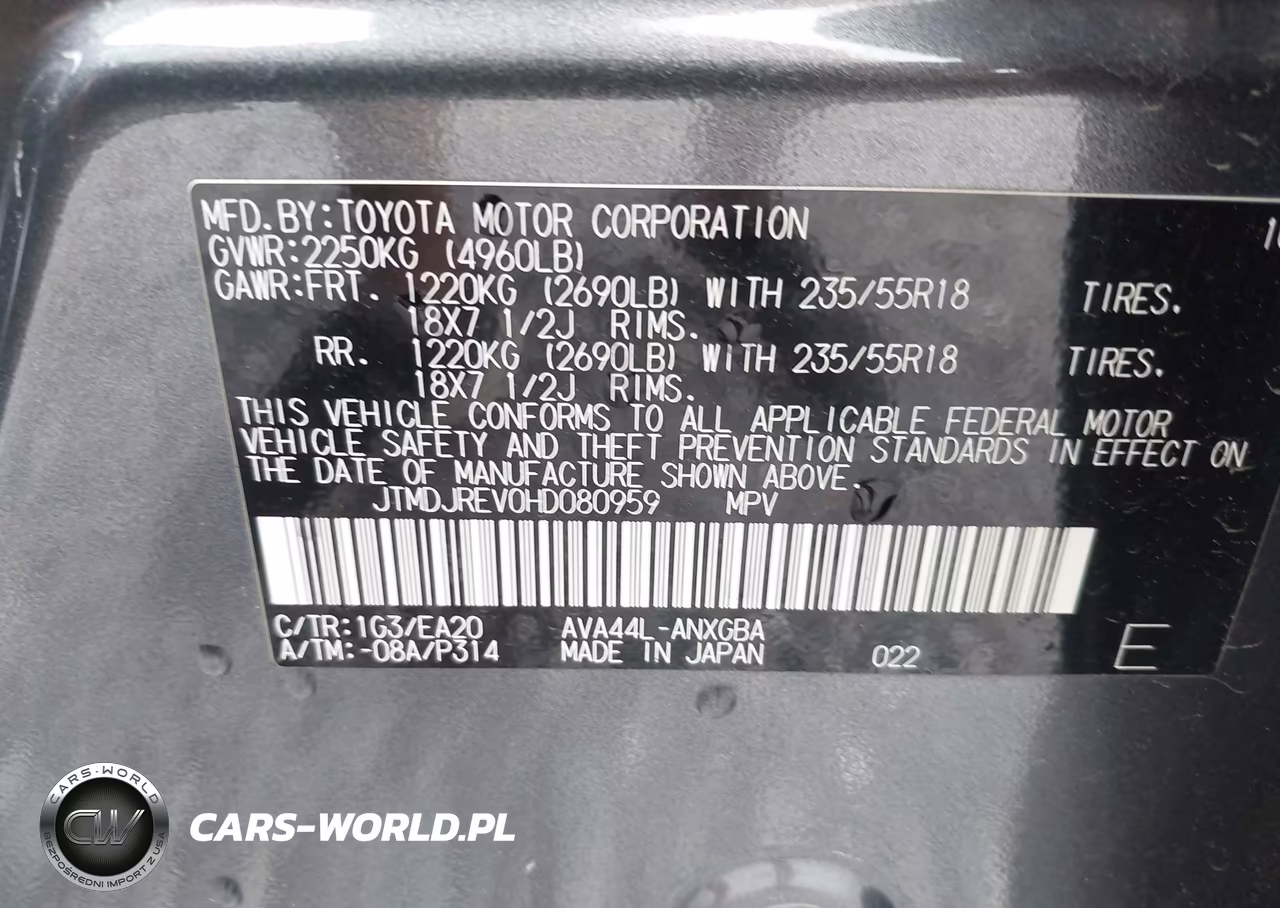 2017 Toyota Rav4 Hybrid Limited VIN:JTMDJREV0HD080959 - 9