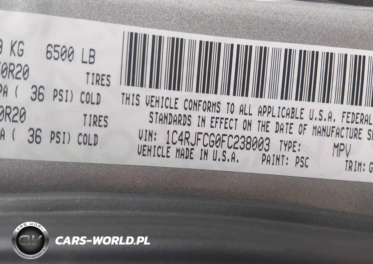 2015 Jeep Grand Cherokee Overland VIN:1C4RJFCG0FC238003 - 17