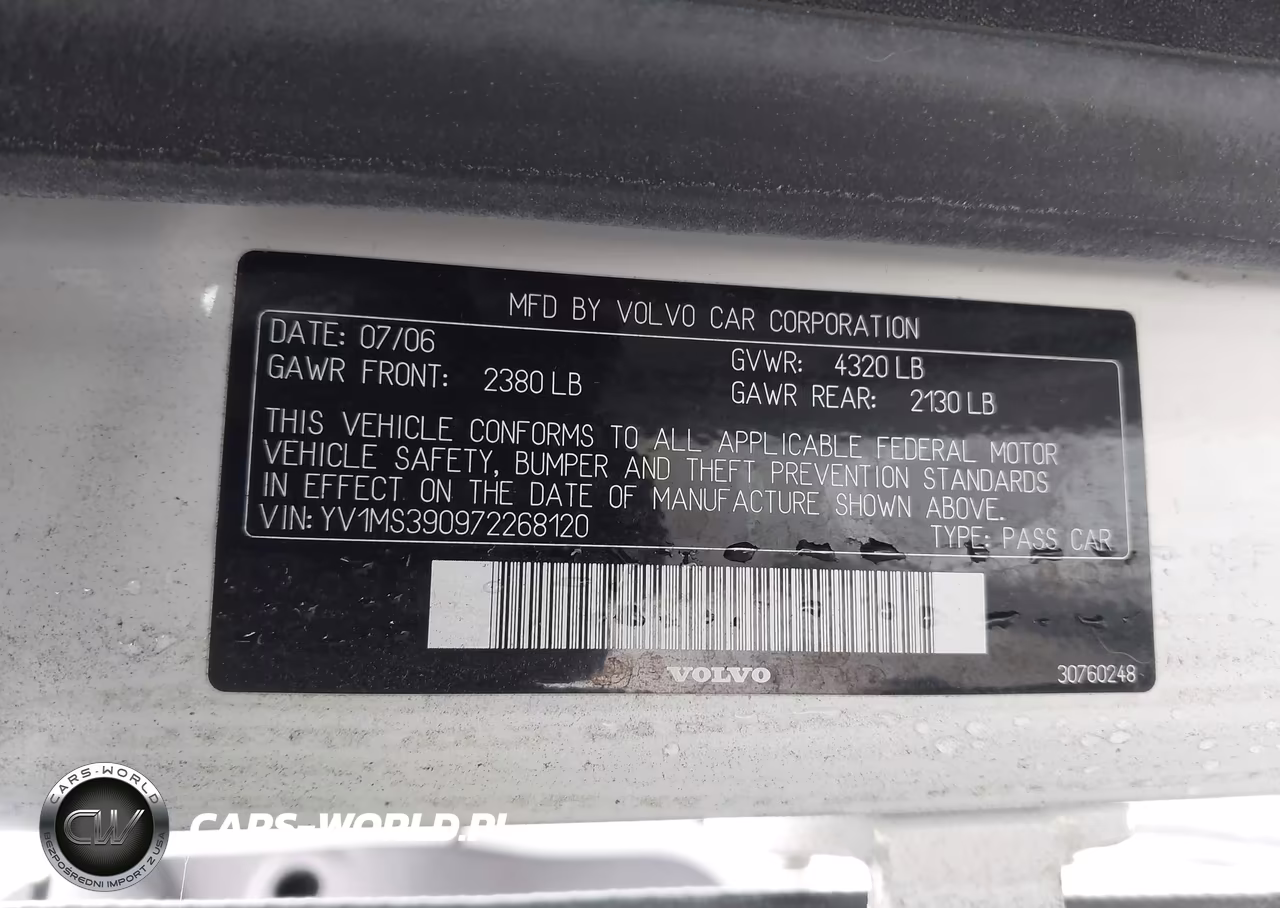 2007 Volvo S40 2.4I VIN:YV1MS390972268120 - 9