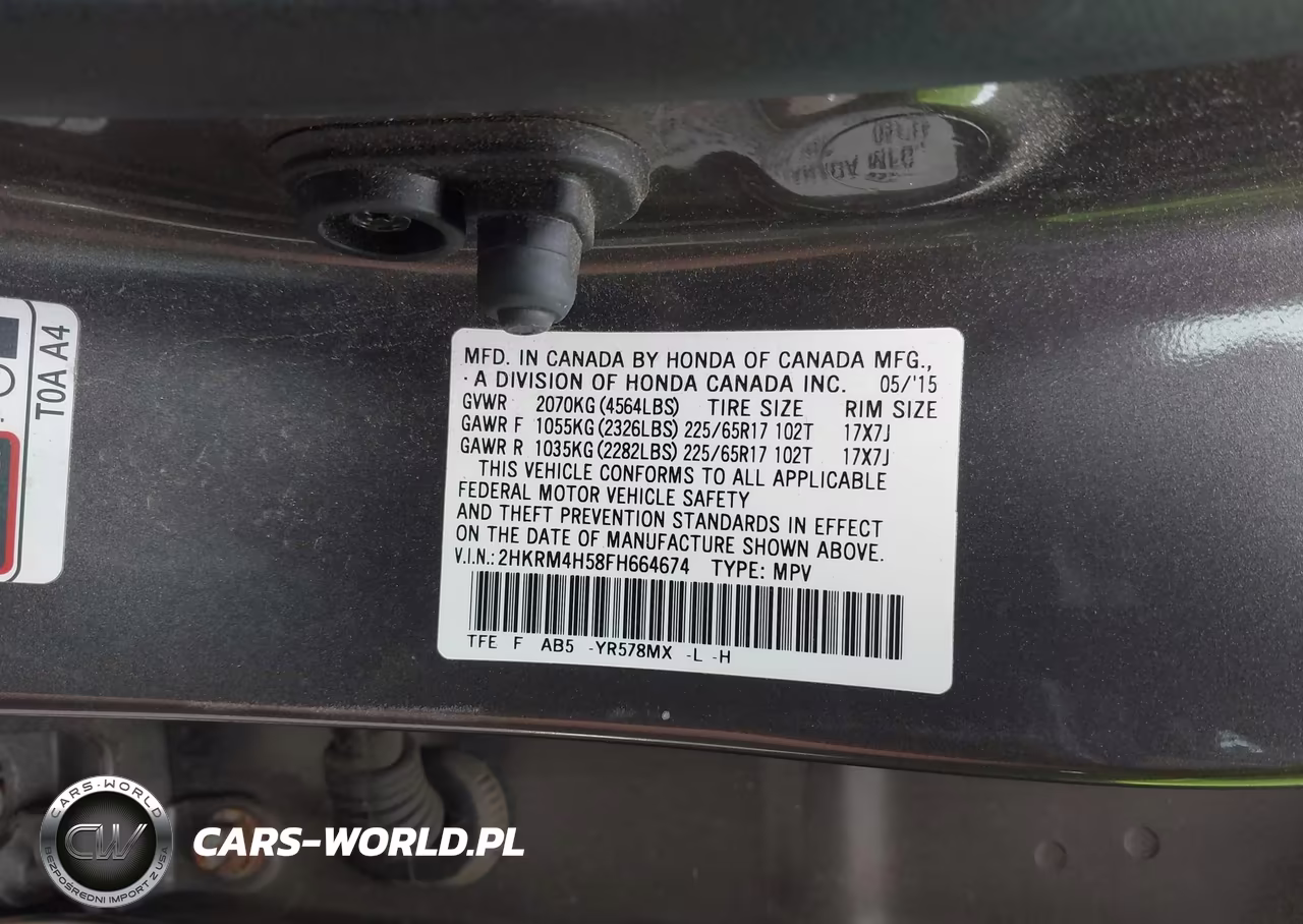 2015 Honda Cr-V Ex VIN:2HKRM4H58FH664674 - 9