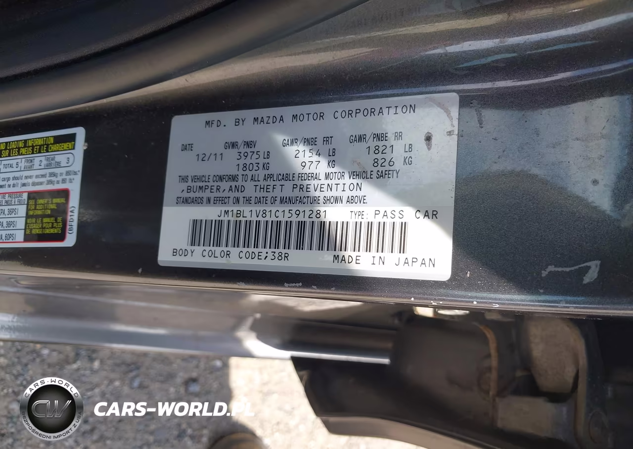 2012 Mazda Mazda3 I Touring VIN:JM1BL1V81C1591281 - 9