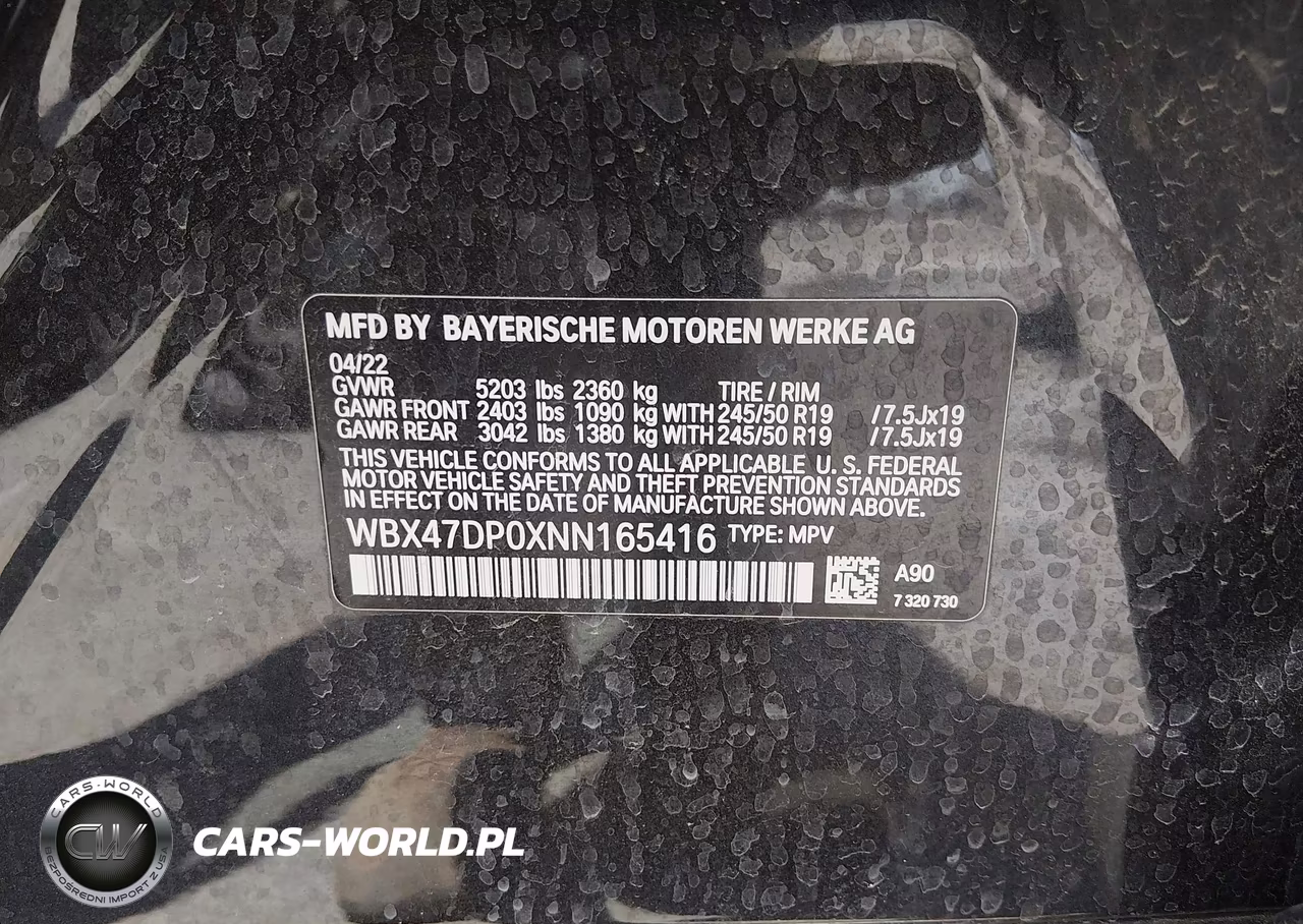 2022 BMW X3 Sdrive30I VIN:WBX47DP0XNN165416 - 9