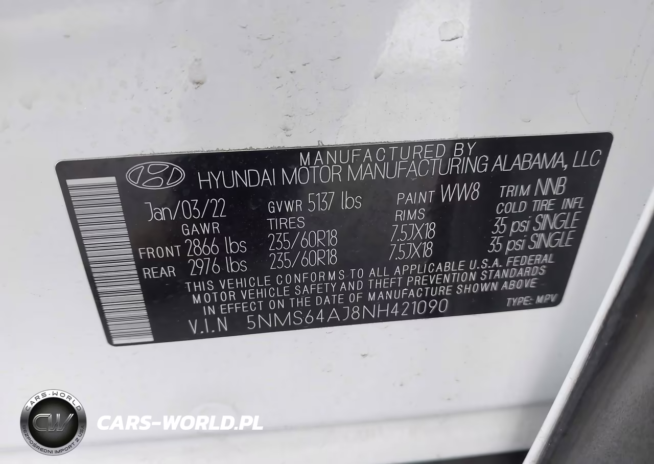 2022 Hyundai Santa Fe Xrt VIN:5NMS64AJ8NH421090 - 9