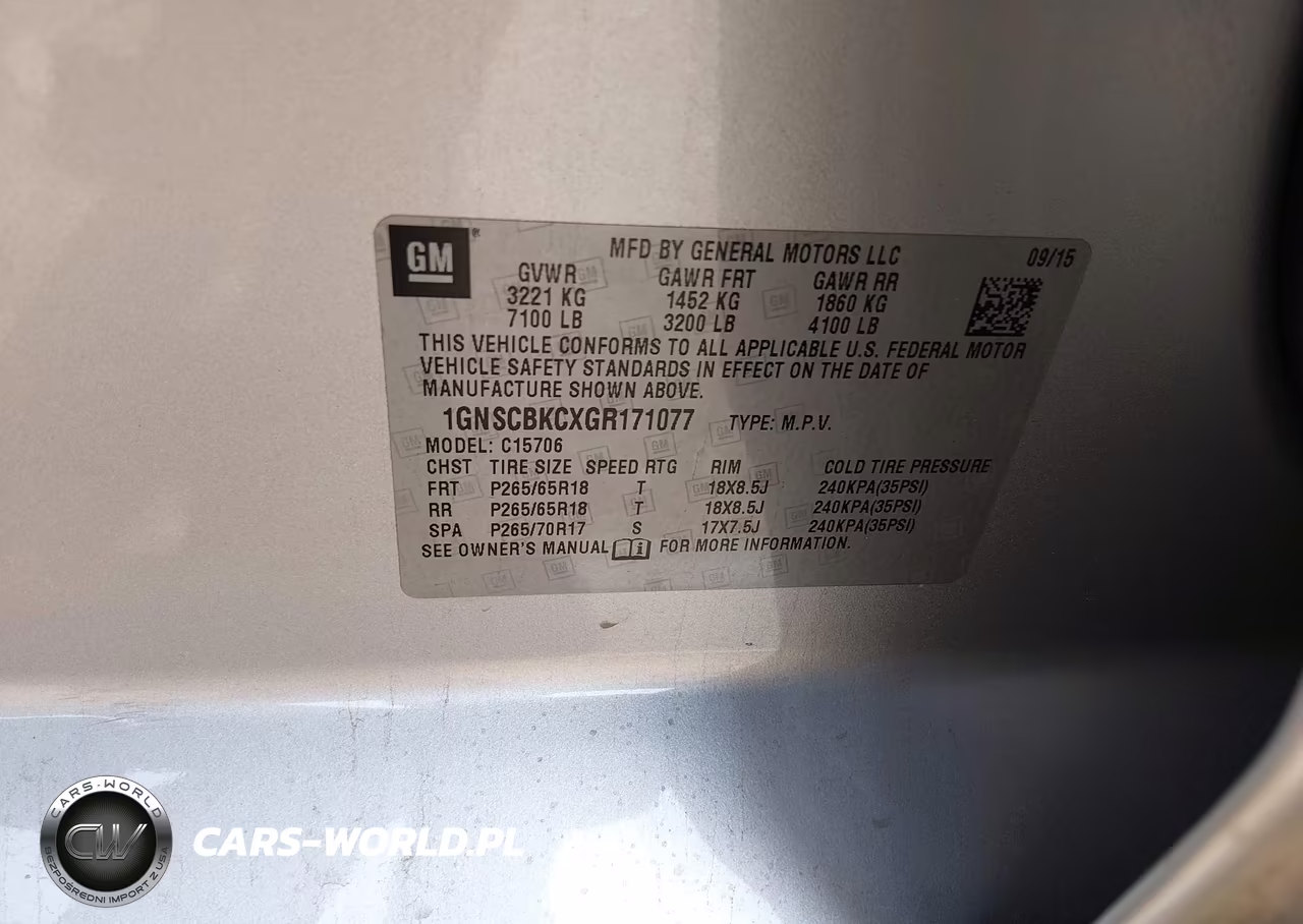 2016 Chevrolet Tahoe Lt VIN:1GNSCBKCXGR171077 - 9