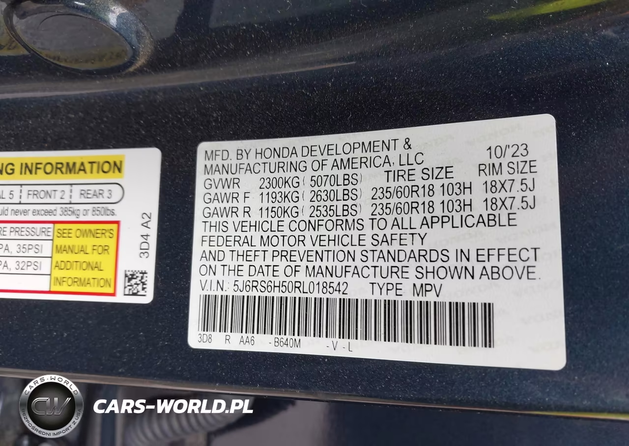 2024 Honda Cr-V Hybrid Sport VIN:5J6RS6H50RL018542 - 9