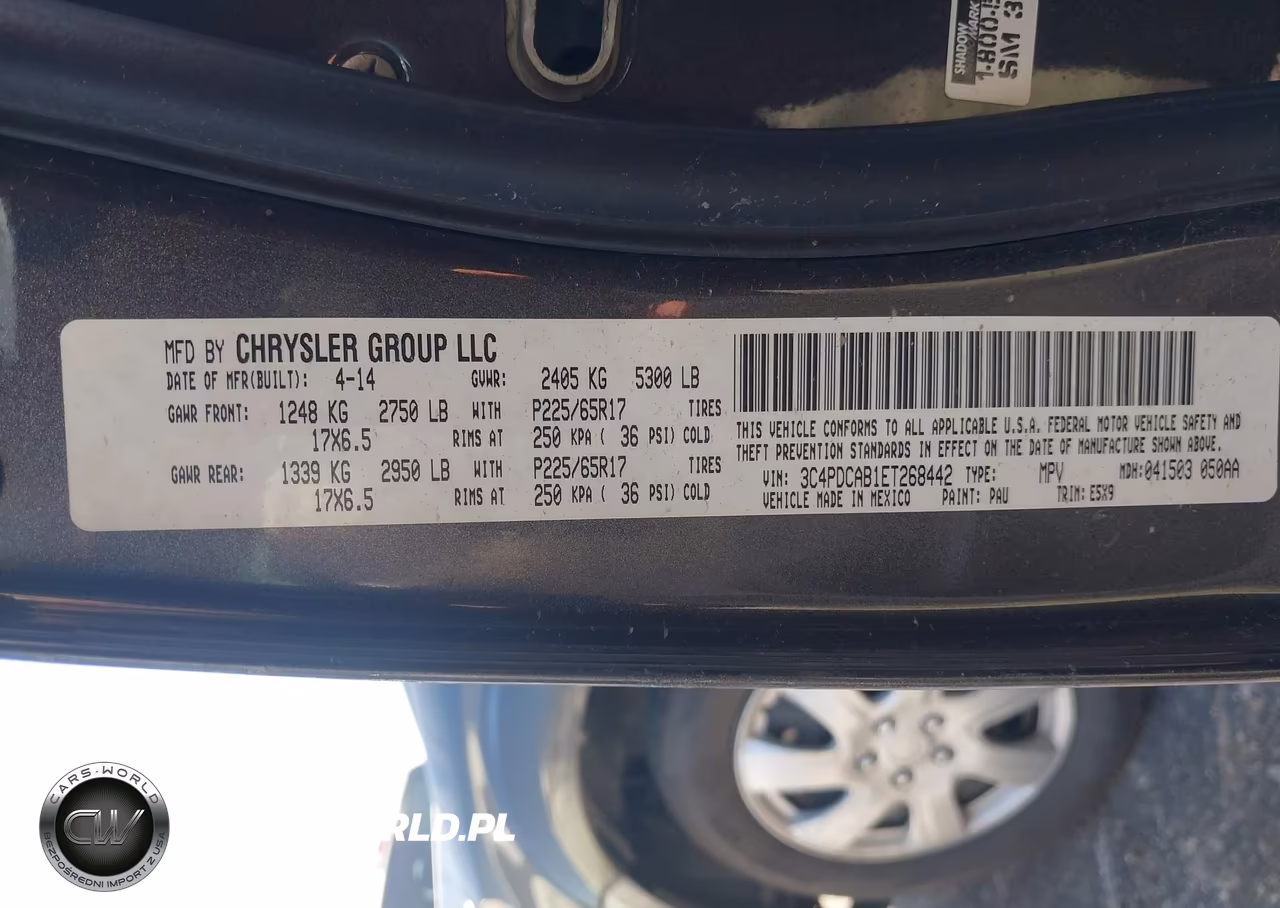 2014 Dodge Journey American Value Pkg VIN:3C4PDCAB1ET268442 - 9