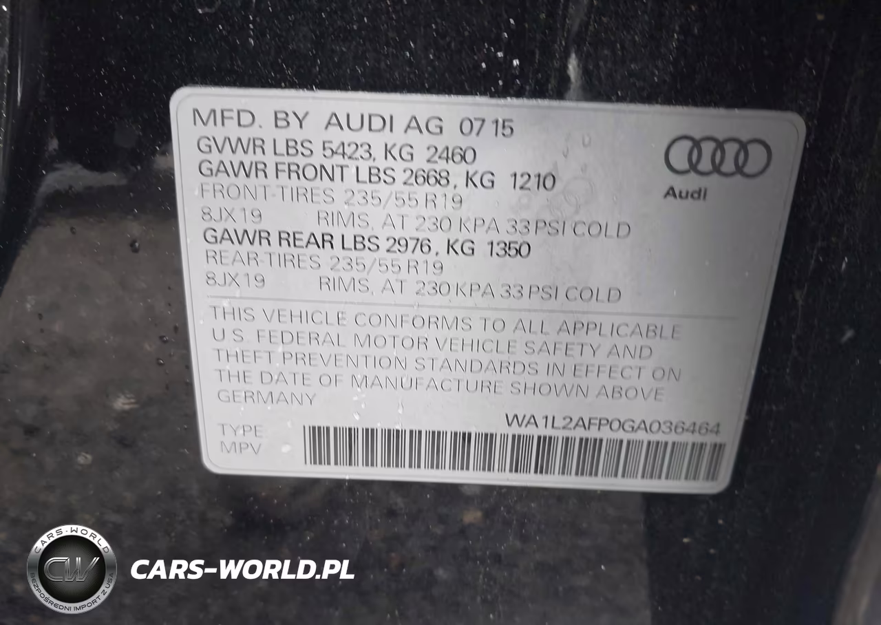 2016 Audi Q5 2.0T Premium VIN:WA1L2AFP0GA036464 - 9