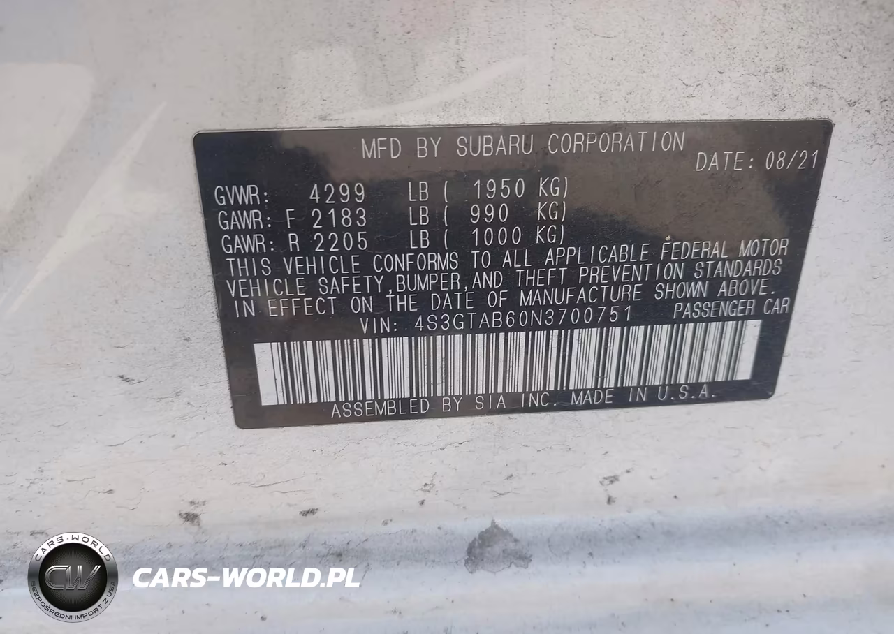 2022 Subaru Impreza Base 5-Door VIN:4S3GTAB60N3700751 - 9