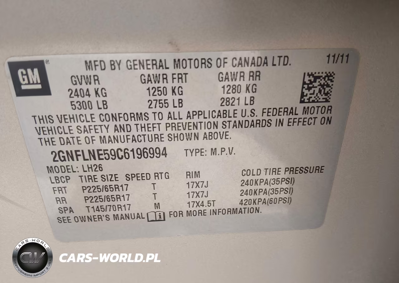 2012 Chevrolet Equinox Lt W-2Lt VIN:2GNFLNE59C6196994 - 9