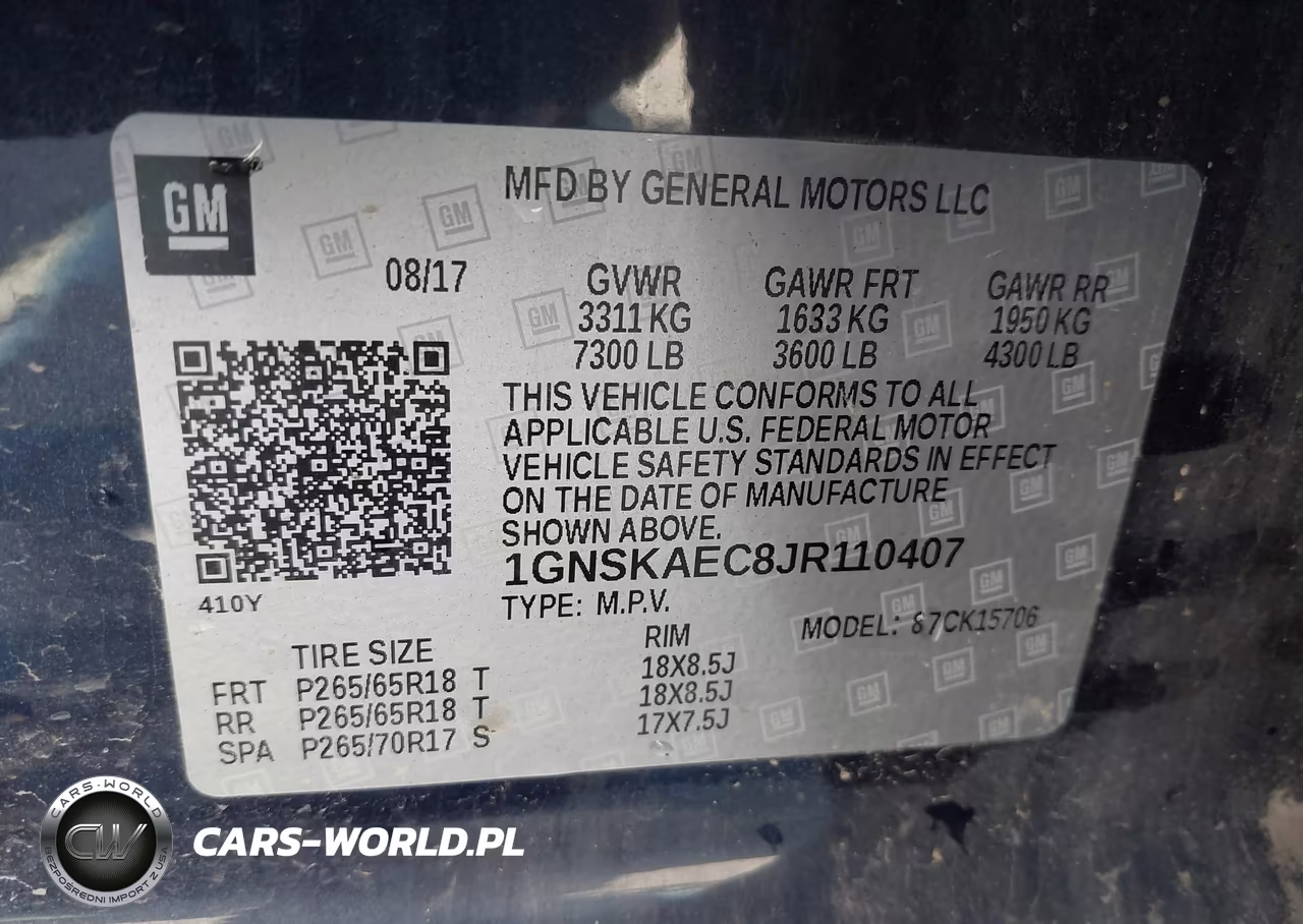 2018 Chevrolet Tahoe Ls VIN:1GNSKAEC8JR110407 - 9