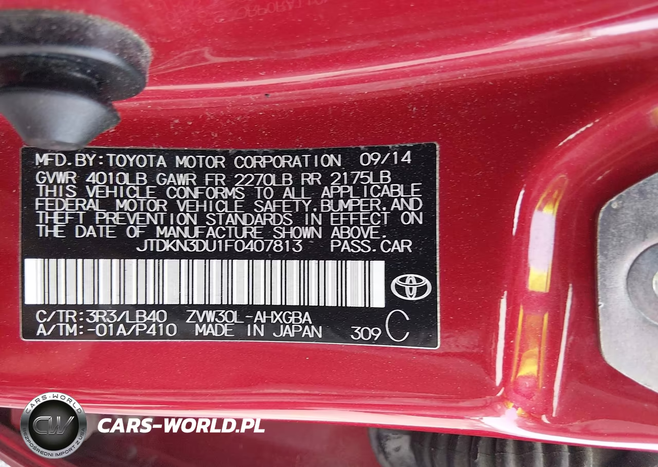 2015 Toyota Prius VIN:JTDKN3DU1F0407813 - 9