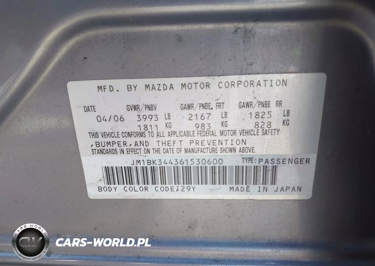 2006 Mazda Mazda3 S Touring VIN:JM1BK344361530600 - 9