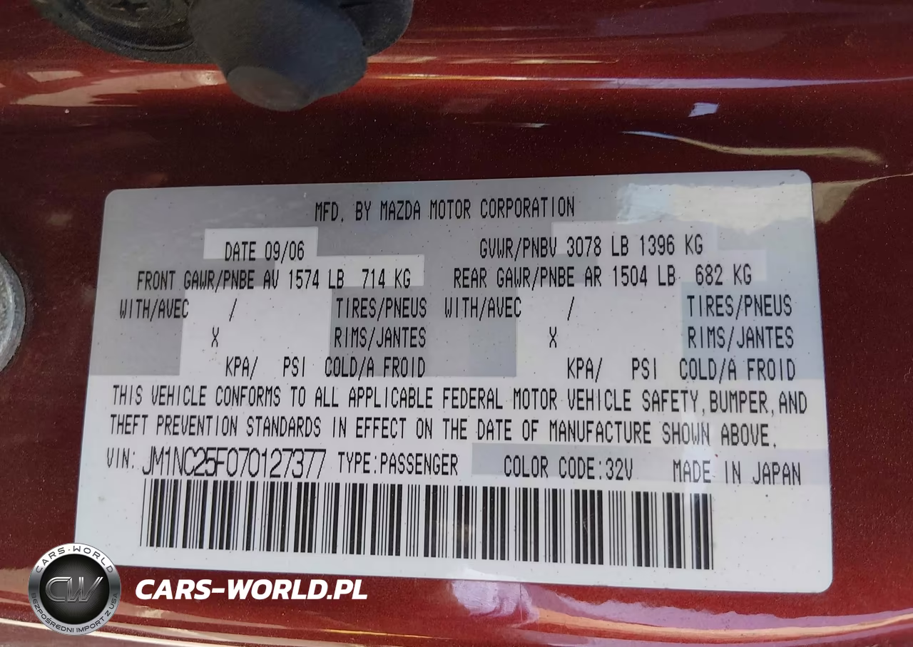 2007 Mazda Mx-5 Grand Touring VIN:JM1NC25F070127377 - 9
