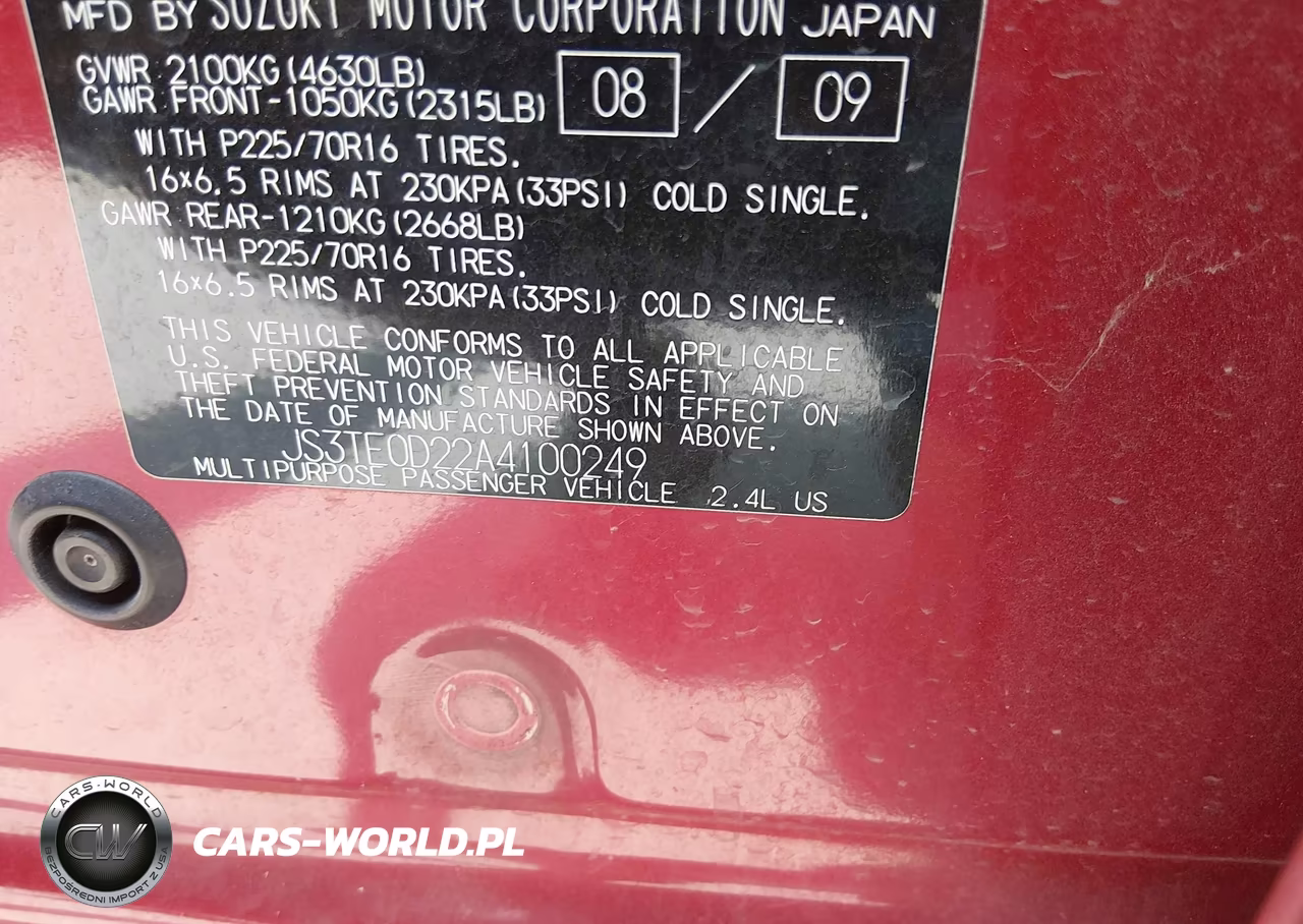 2010 Suzuki Grand Vitara Premium VIN:JS3TE0D22A4100249 - 9