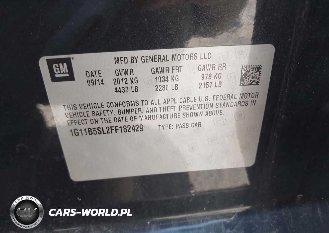 2015 Chevrolet Malibu Ls VIN:1G11B5SL2FF182429 - 9