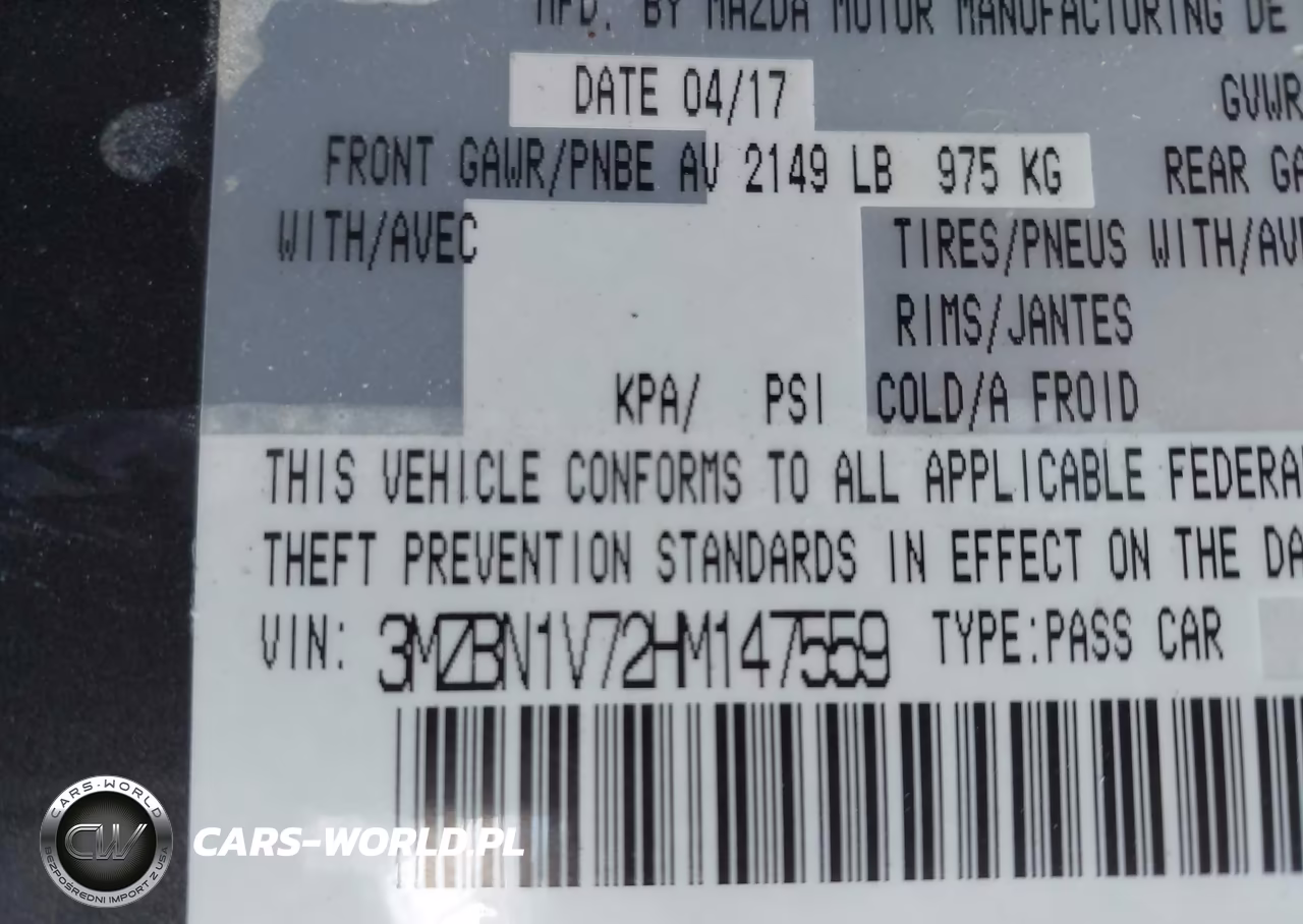 2017 Mazda Mazda3 Touring VIN:3MZBN1V72HM147559 - 9