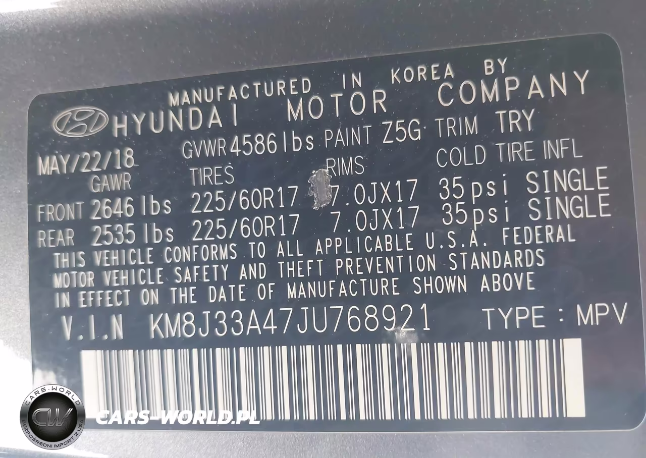 2018 Hyundai Tucson Sel VIN:KM8J33A47JU768921 - 9