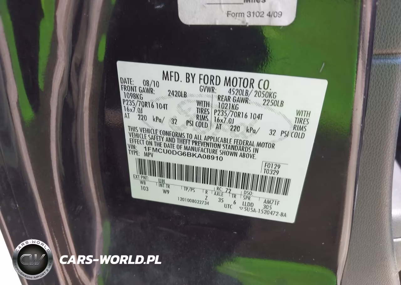 2011 Ford Escape Xlt VIN:1FMCU0DG6BKA08910 - 9