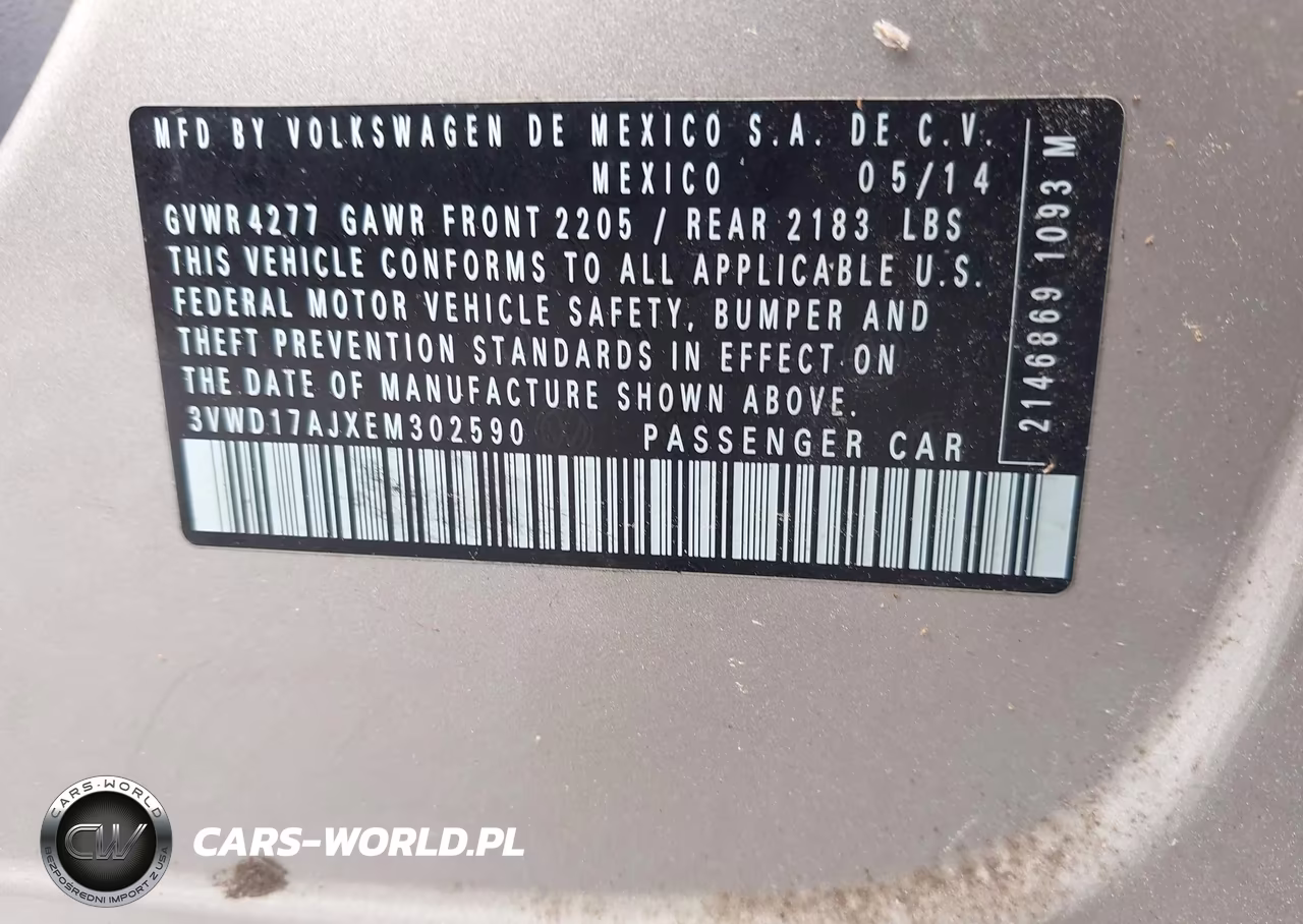 2014 Volkswagen Jetta 1.8T Se VIN:3VWD17AJXEM302590 - 9