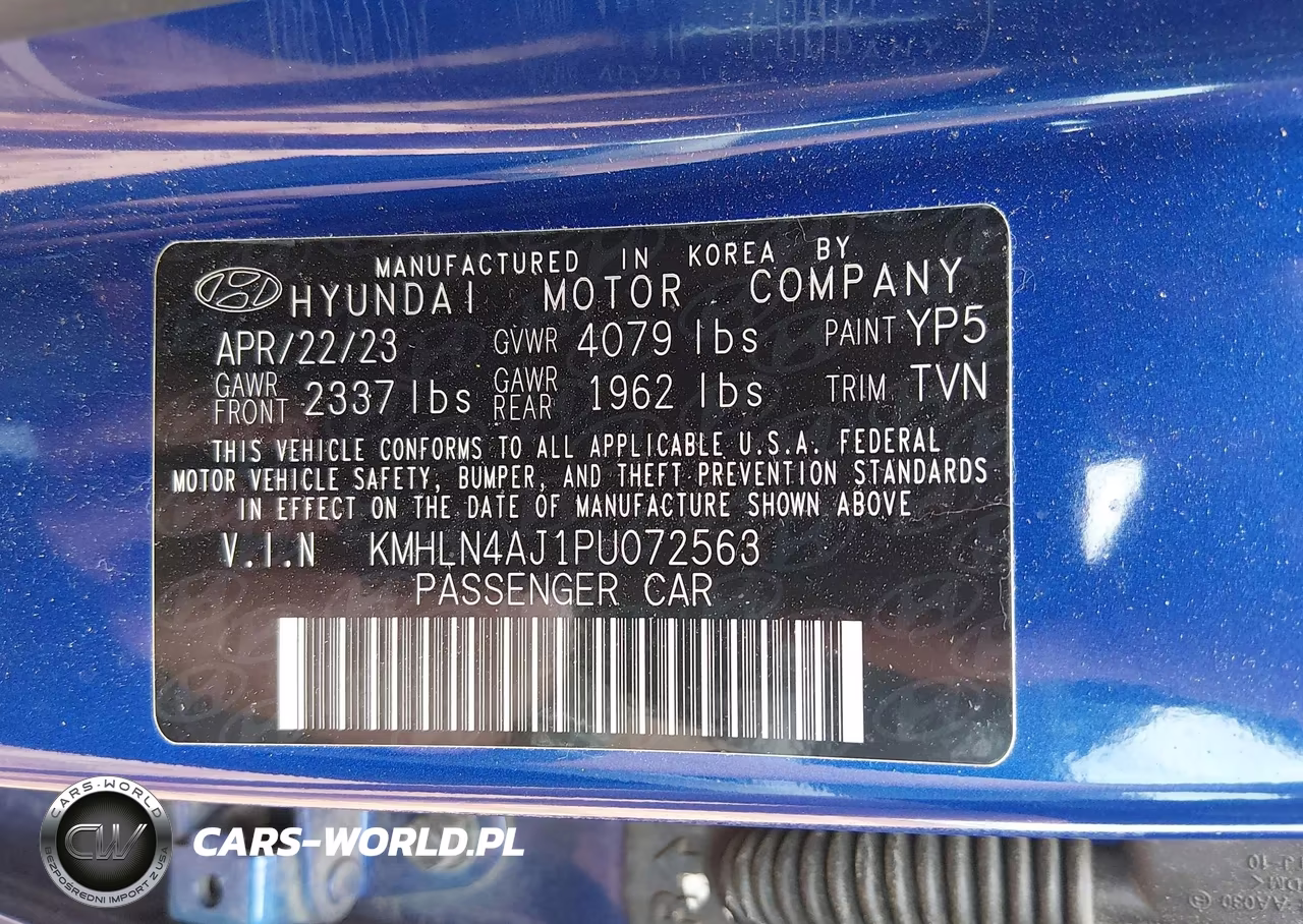 2023 Hyundai Elantra Hybrid Limited VIN:KMHLN4AJ1PU072563 - 9