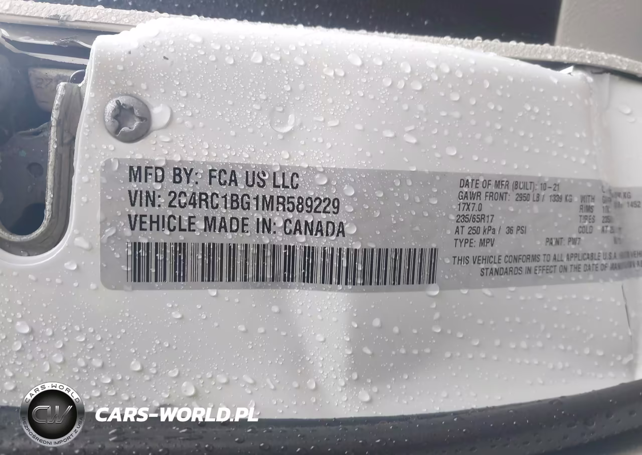 2021 Chrysler Pacifica Touring L VIN:2C4RC1BG1MR589229 - 9