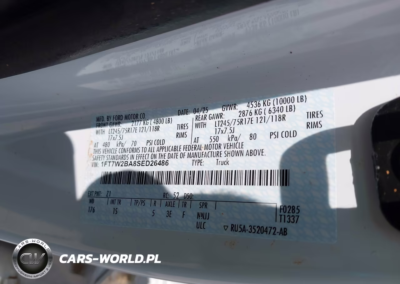 2025 Ford F-250 Xl VIN:1FT7W2BA8SED26486 - 8