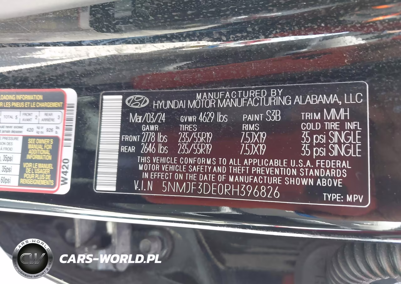 2024 Hyundai Tucson Sel VIN:5NMJF3DE0RH396826 - 9