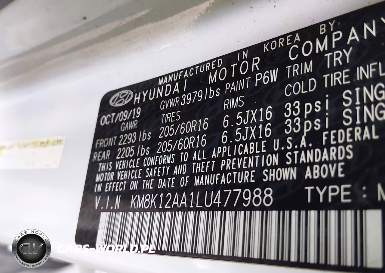 2020 Hyundai Kona Se VIN:KM8K12AA1LU477988 - 9