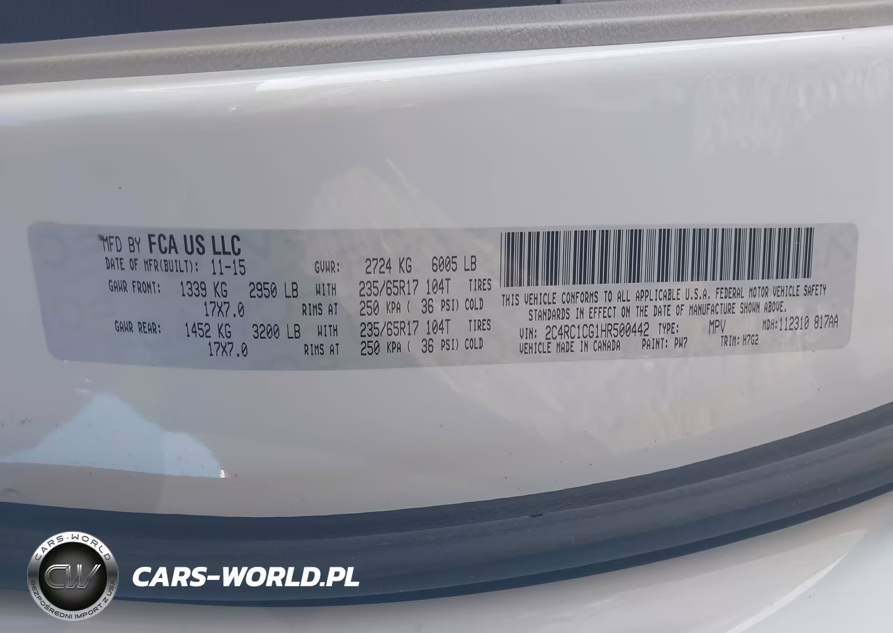 2017 Chrysler Pacifica Lx VIN:2C4RC1CG1HR500442 - 9